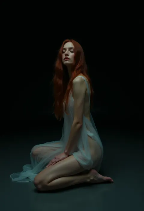 Ethereal Woman White Dress
