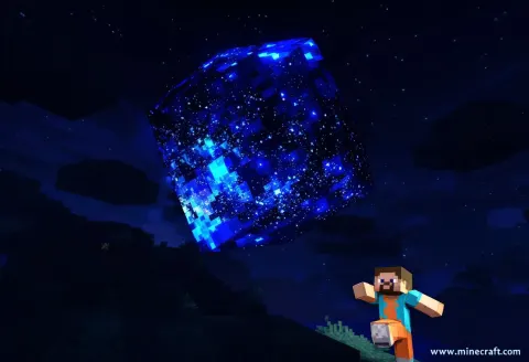 Diamond Golem Minecraft Night Sky