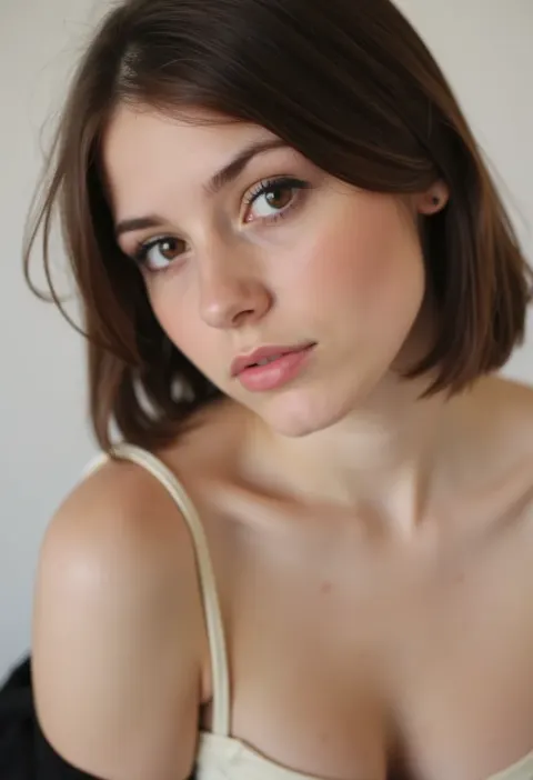 Woman Black Top Close-up