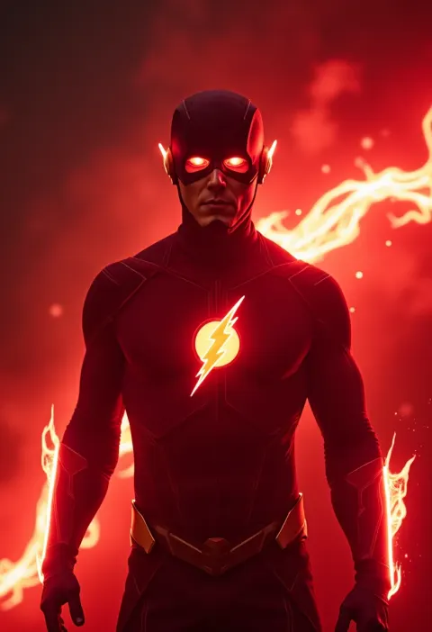 Flash Superhero Neon Red