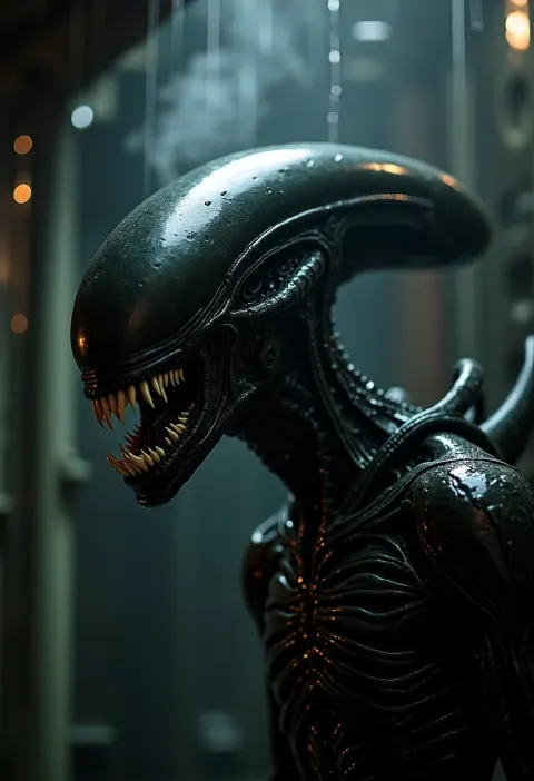 Alien Xenomorph Spaceship Darkness