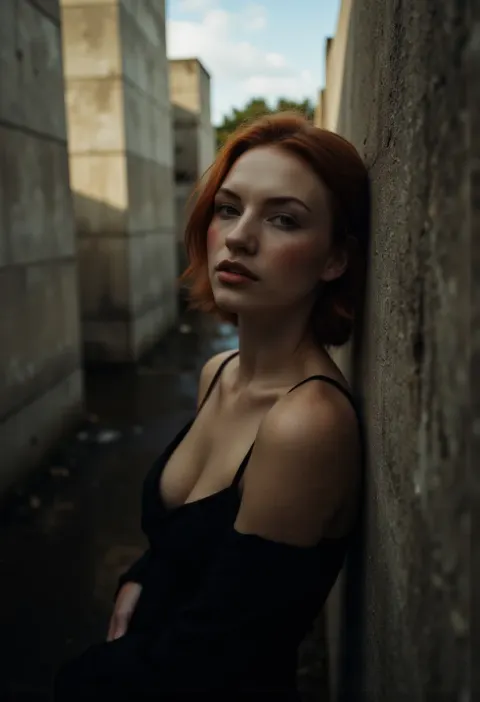 Redhead Concrete Fashion Moody