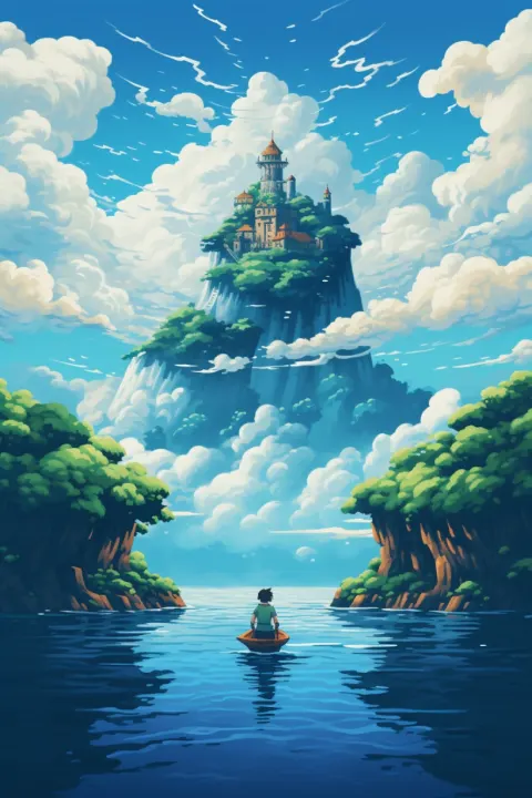 Pixel Explorer Cloud Island