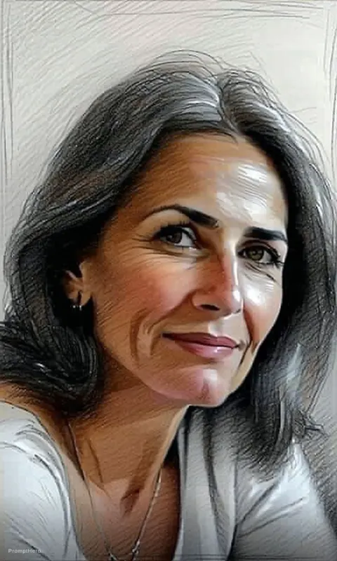 Spanish Woman Charcoal Sketch