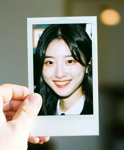 Korean Woman Polaroid Picture