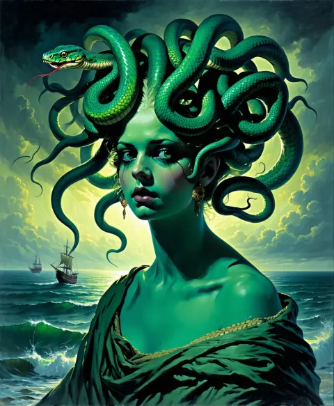 Medusa Pastel Dark Eerie
