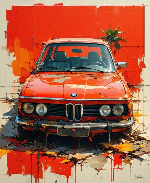 BMW Comic Illustration Style