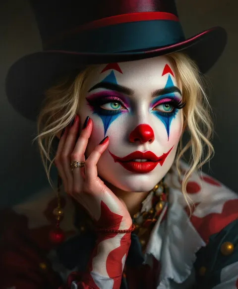 Clown Harley Quinn Painting