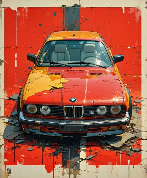 BMW Comic Lateral View