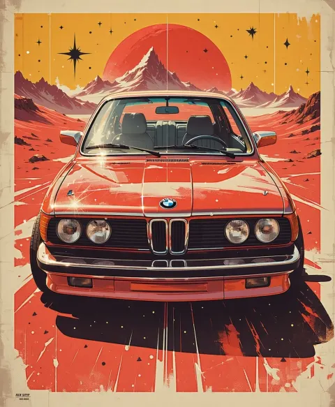 BMW Comic Book Flying Mountain