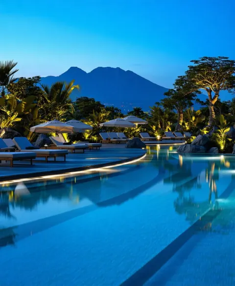 Resort Exterior Blue Hour Luxury