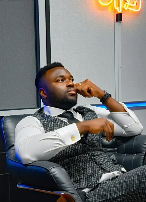 Strategic CEO Thoughtful Neon Blue