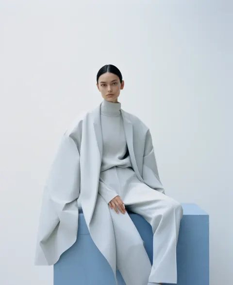 Woman White Cube Fashion Editorial