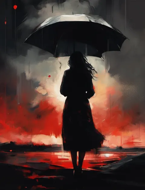 Nostalgic Illustration Heartbreaking Emotions