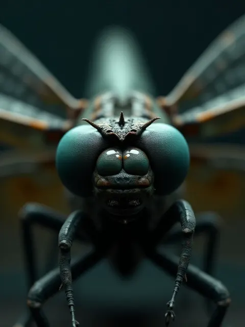 Ancient Humanoid Dragonfly Macro
