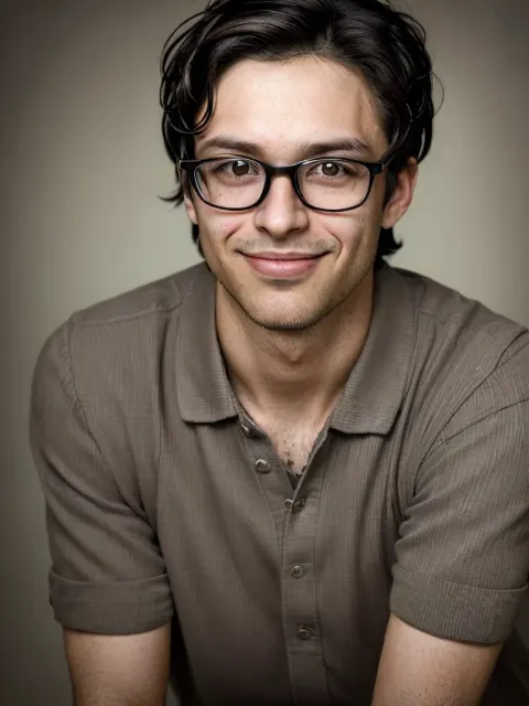 Man Mid-Thirties Glasses Portrait