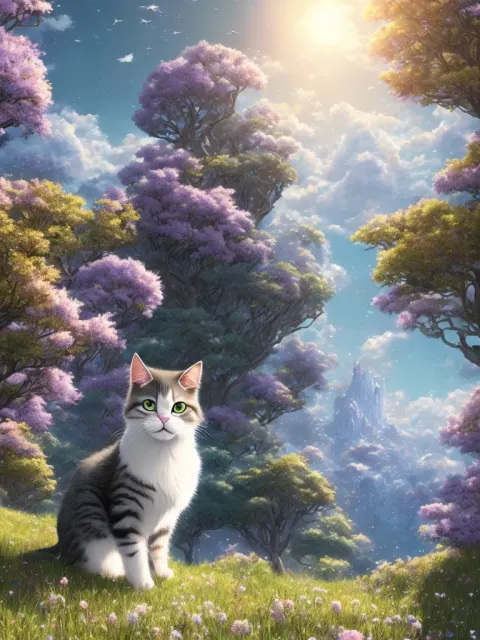 Cat Standing Hill Anime Keyvisual