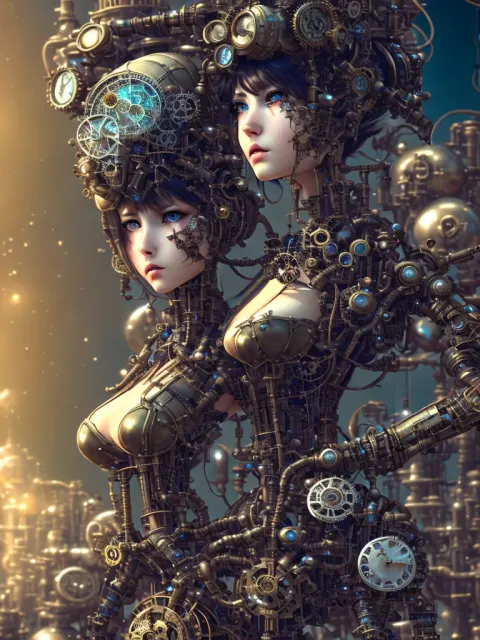 Steampunk Girl Mecha Cyber