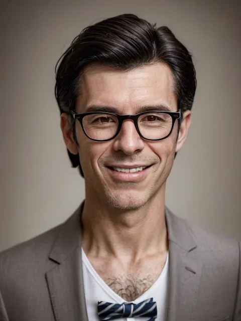 Mature Man Glasses Wise Portrait