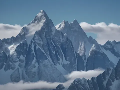 Castle Snow Mountains Moonlit Fantasy