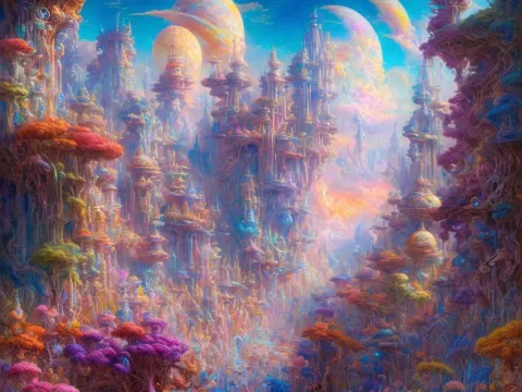 Vibrant Future Mankind Aliens Peace