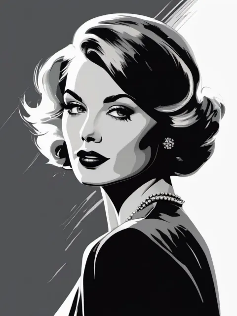 Woman Pop Art Style Glamorous