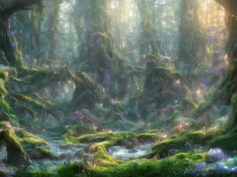 Magical Fairy Forest Glowing Elven