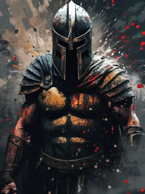 Spartan Warrior No Face Gloomy