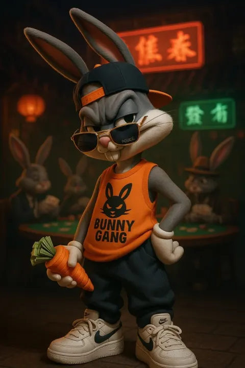 Bugs Bunny Gangster Chinatown Casino