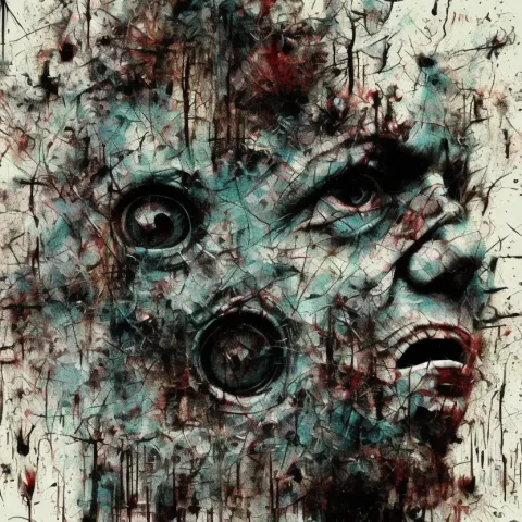 Zombie Streets Glitch Art Cyberpunk