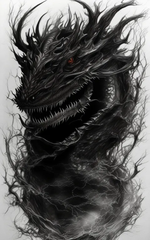 Dark Dragon Entropy Gold Ink