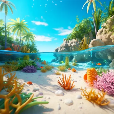 Pixar Beach Nemo Tropical Vibrant