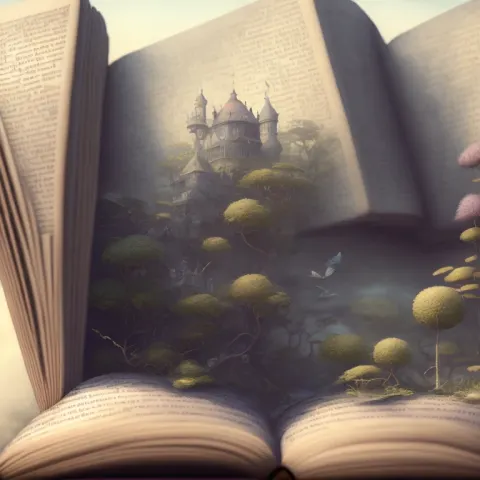 Open Book Miniature World Muted