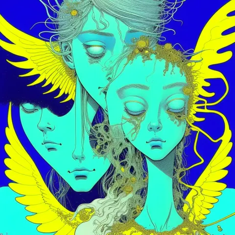 Acid Nightmare Psychedelic Gold Halo