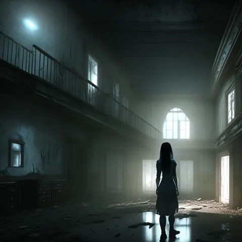 Female Ghost Hunter Paranormal Hospital