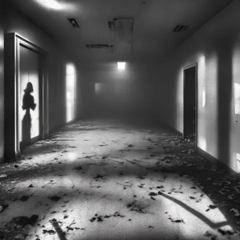 Hooded Figure Abandoned Hospital Fear