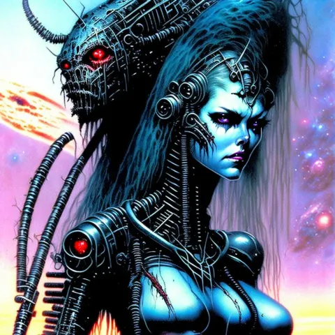 Retrowave Cyborg Post Apocalyptic Warrior