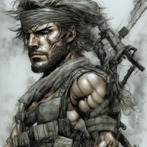 Rugged Metal Gear Warrior Portrait