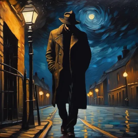 Murderer Silhouette Van Gogh Street