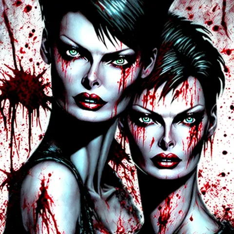 Horror Vampire Woman Retro Style