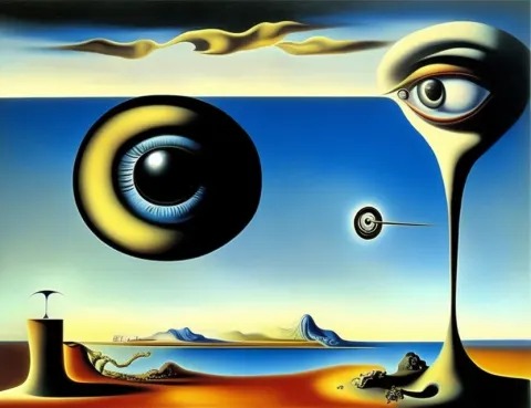 Surreal Eye Spellbound Oil Painting