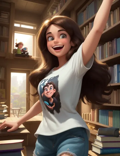 Pixar Style Woman Cartoon Portrait