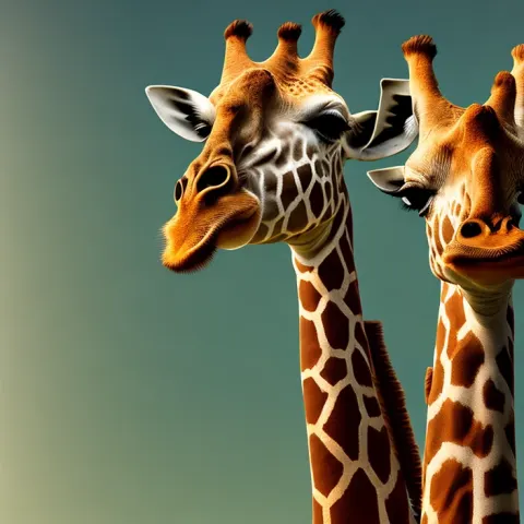 Happy Giraffe Photorealistic Portrait