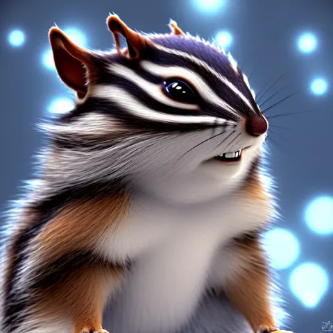 Hairy Chipmunk Frozen City Pixar
