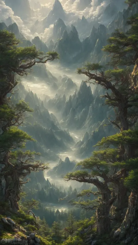 Mountain Valley Spring Landscape