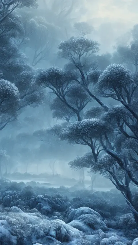 Winter Sea Blue Bokeh