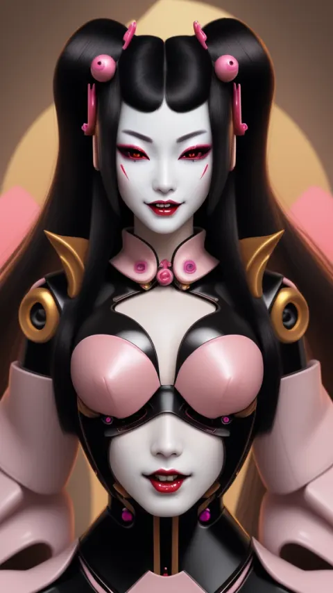 Geisha Vampire Cyberpunk Woman