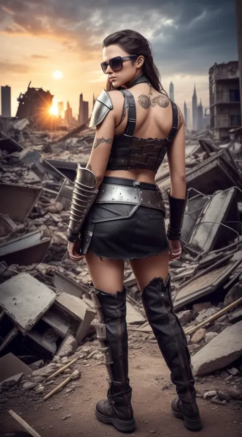 Dystopian Barbarian Fashion Model