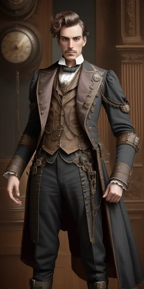 Victorian Steampunk Man Portrait