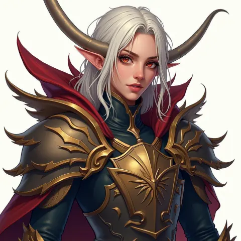 Pale Haired Skaven King in Ornate Armor